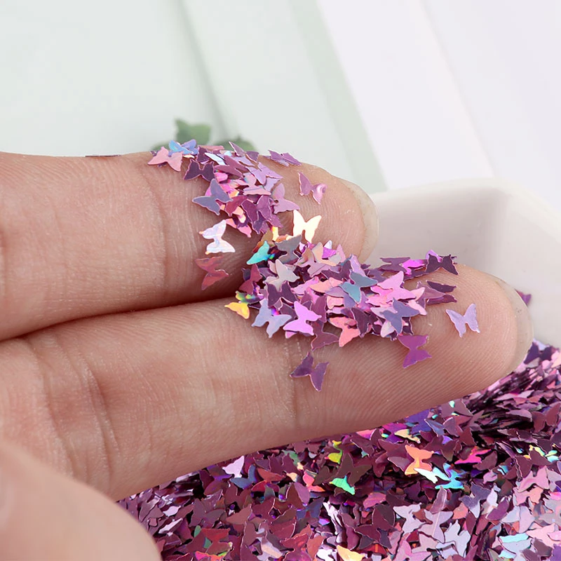Ultrathin 4mm Butterfly Sequins Nail Glitter Paillettes Eo-Friendly PET Sequin Nails art Manicure DIY Material 10G