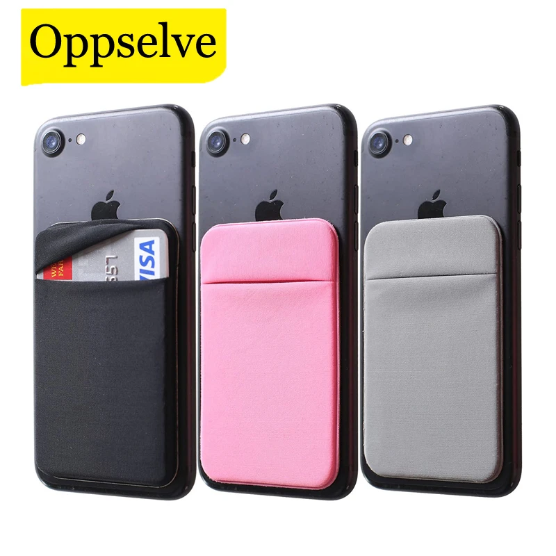Universal Phone Back Slot Card Holder Wallet Case For iPhone 11 XS Samsung S20 S10 Xiaomi Luxury 3M Sticker Silicone Phone Pouch