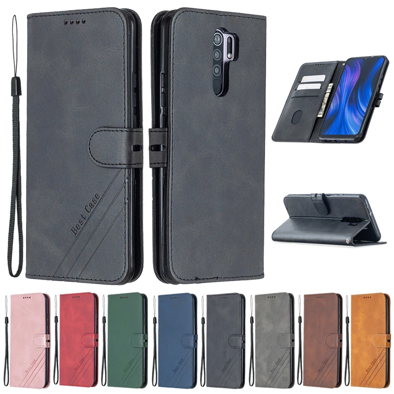 For Xiaomi Redmi 9 Case Leather Flip Case on sFor Coque Xiomi Xiaomi Redmi 9 9T 9C 9A Note 10 Pro Phone Case Wallet Cover Etui