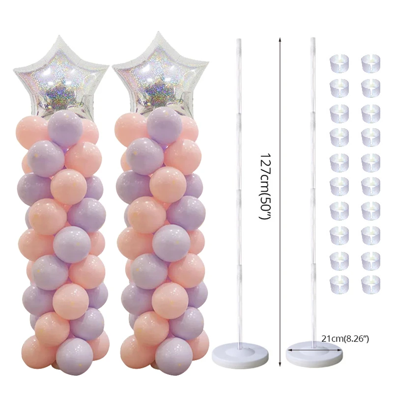 MEIDDING Kids Adult Birthday Balloon Column Stand with Base and Pole for Birthday Party Latex Ballons Holder Arch Supplies