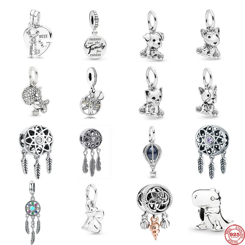 free shipping 1pc 925 sterling silver dinosaur lion king best friends family DIY bead Fit original Pandora Charms  Bracelet P011