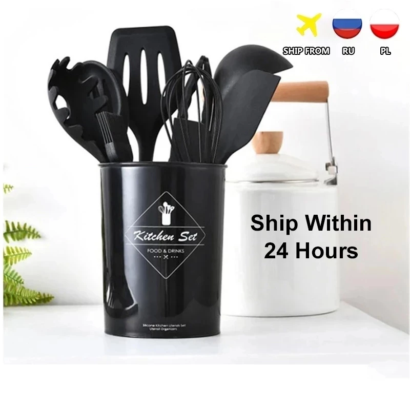 10/12 PCS Heat Resistant Silicone Cookware Set Nonstick Cooking Tools Kitchen Baking Tool Kit Utensils Kitchen Accessories