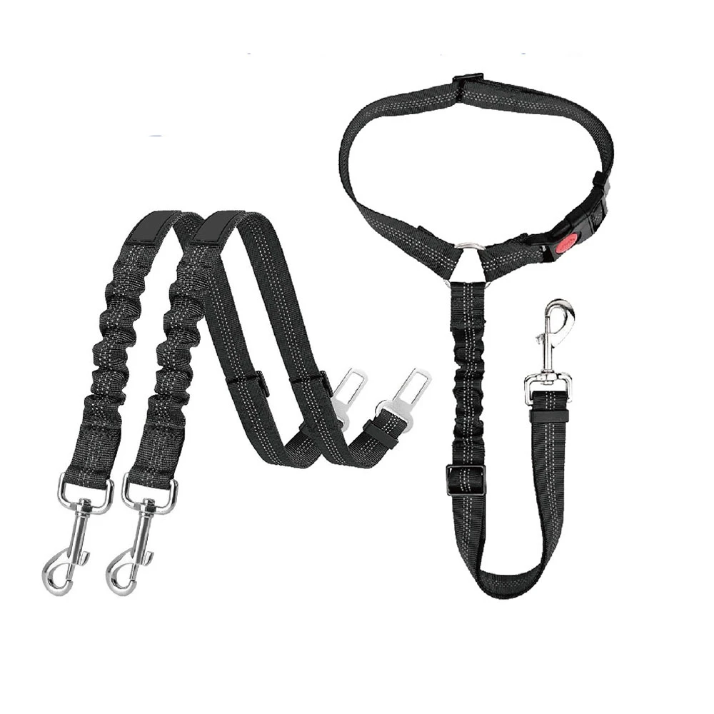 Dog Seat Belt Harness Adjustable Dog Cat Safety Leads Car Seat Belt Nylon Vehicle Seatbelts for Dogs Vehicle Travel Pet Products