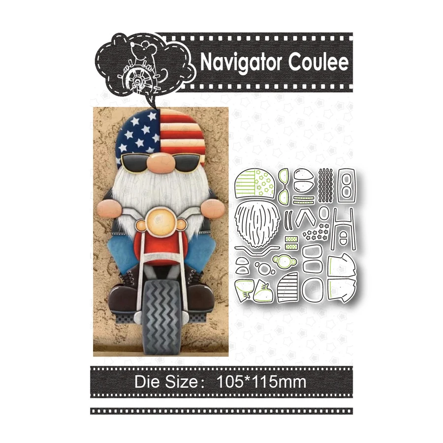 Metal Cutting Die Dwarf Motorcycle Scrapbook Stamping Clearing Stamps Cutting Decoration Embossing DIY Craft New Arrival 2021