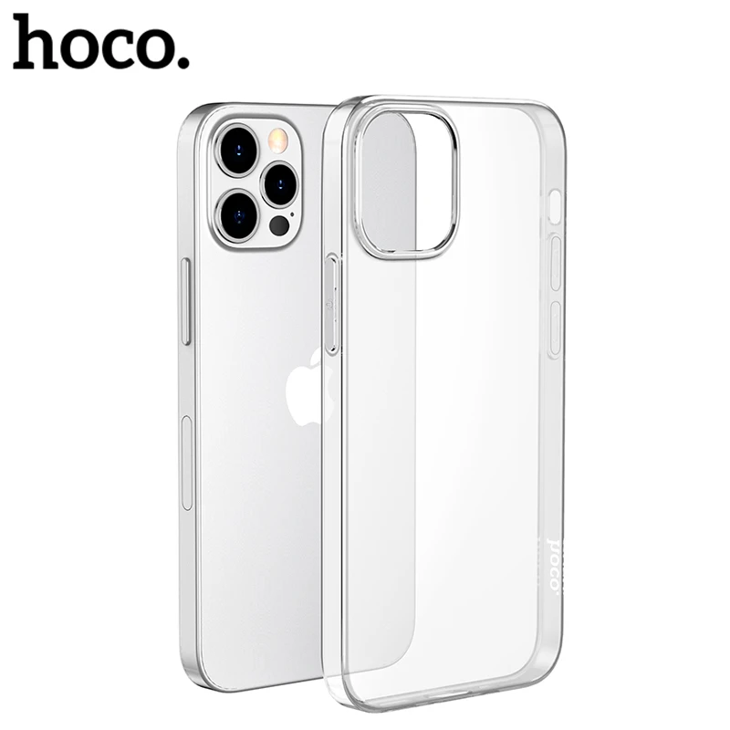 Hoco Transparent Silicone Phone Case For iPhone 11 12Pro Max 13 Mini Anti Shock Protective Cover For iPhone X XS MAX XR 7 8 Plus