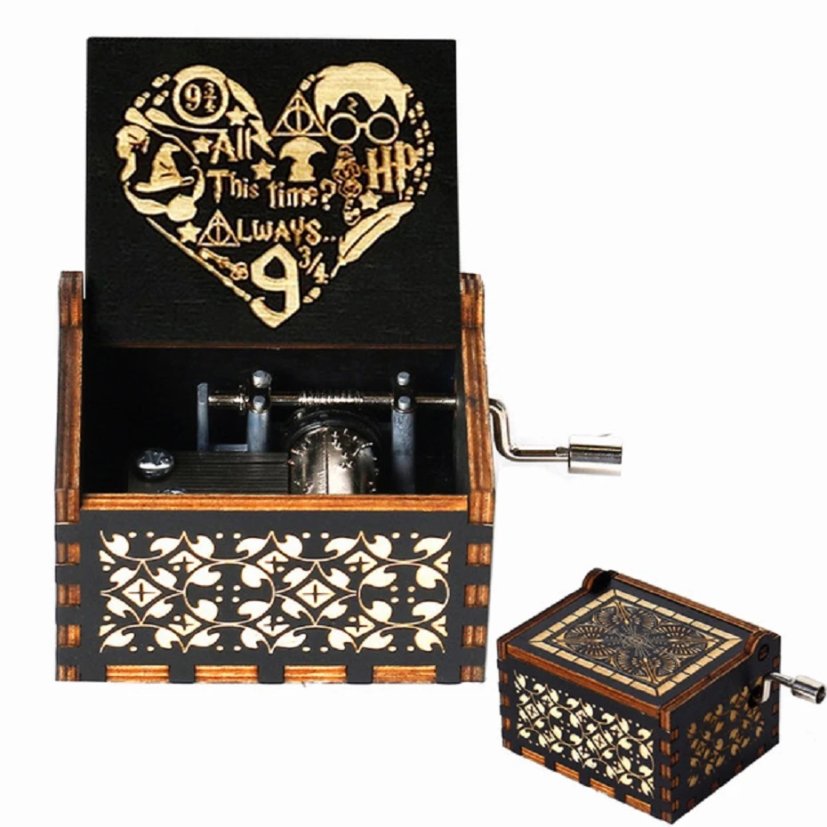 New product hand-cranked music box Halloween, Queen, take you to the moon, fall in love, Christmas gifts