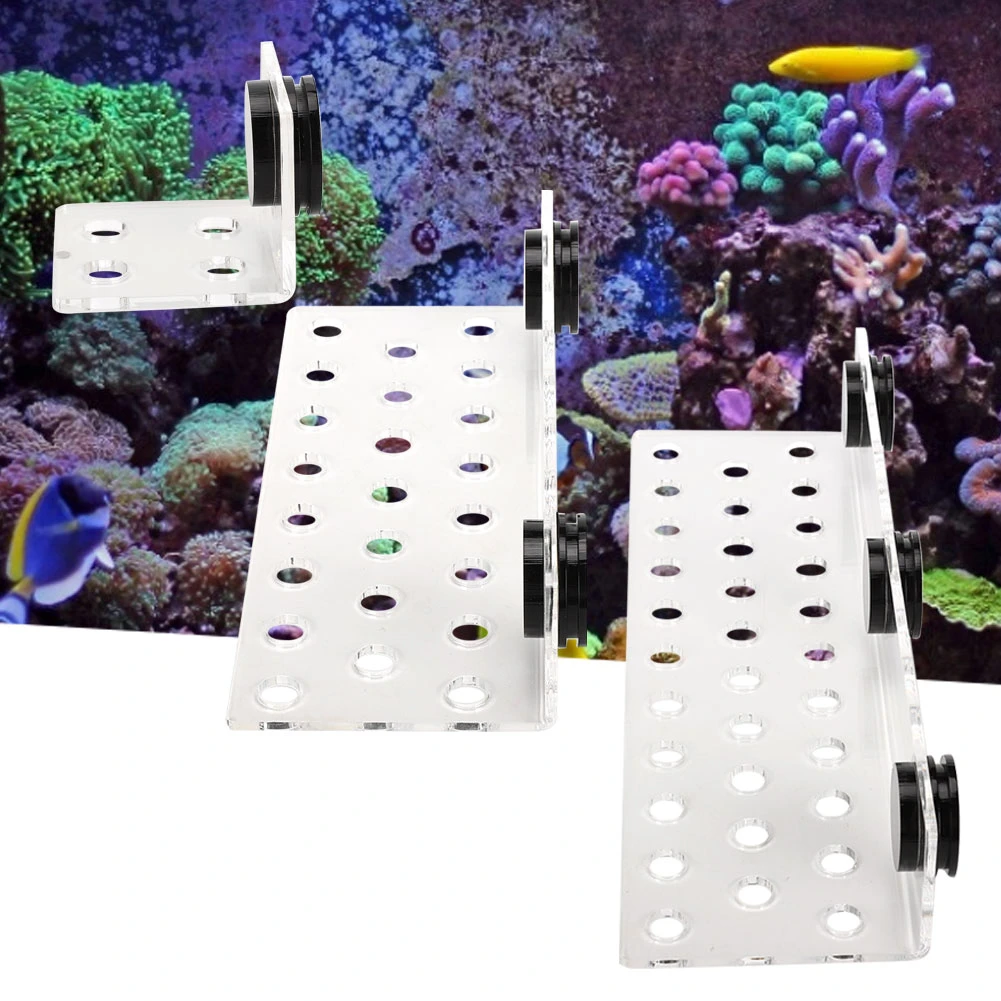 Aquarium Fish Tank Acrylic Coral Rack Bracket Magnet Strong Suction Coral Frag Rack Water Plant Stand Fish Tank Accessories