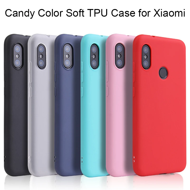 Candy Color Case for Xiaomi Mi A2 Lite A1 A2 A3 Mi 8 Mi9 SE Mi10 Max 2 Mix 2S Note 3 10 lite silicone Case on Xiaomi Play Case