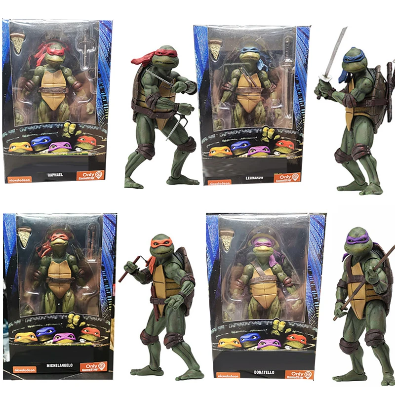 NECA Classic Movie Film 1990's Leonardo Figure Raphael Michelangelo Donatello Action Figure Toys Doll Model