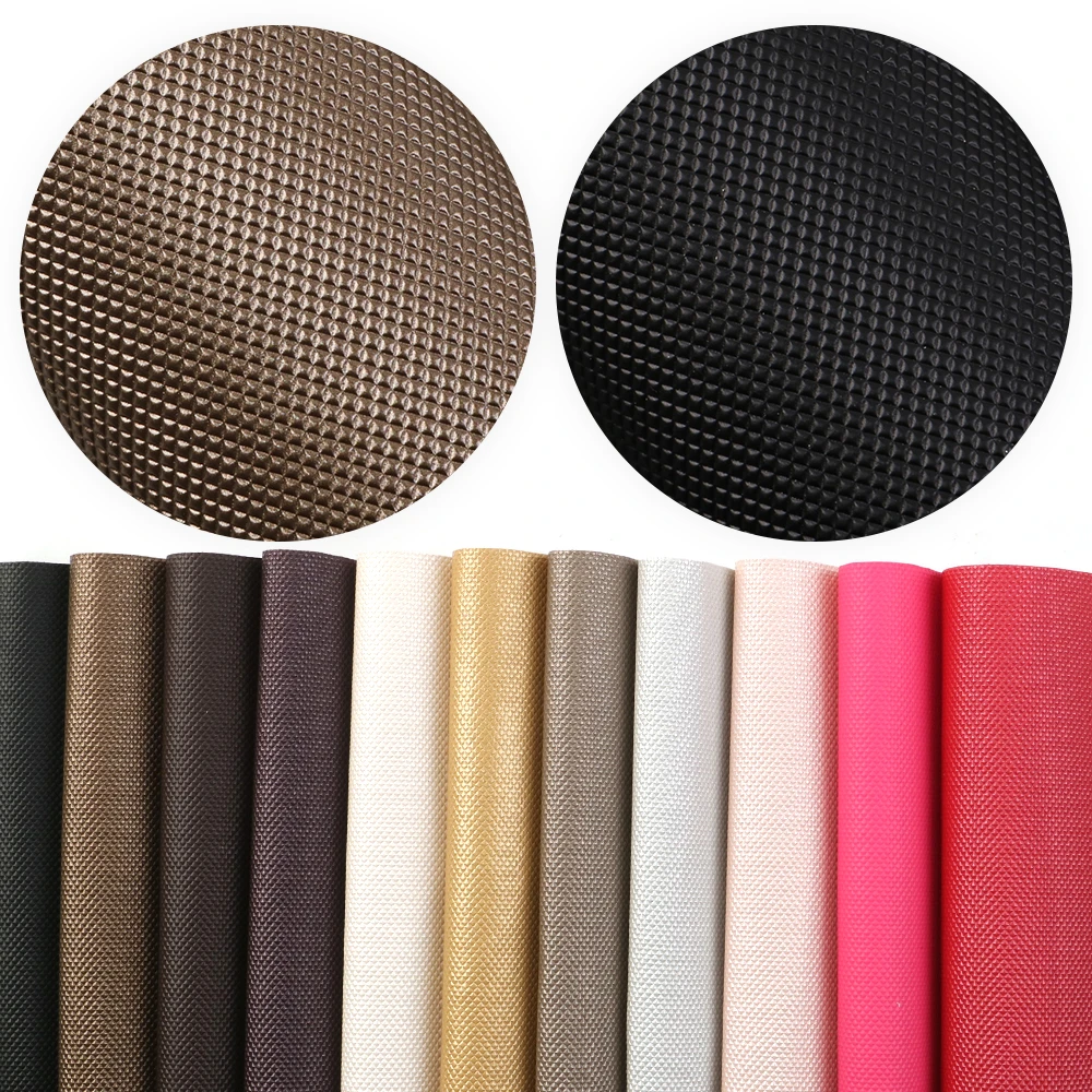 Solid Bump Texture Plain Colour Small Argyle Synthetic Leather Sheets DIY Crafts For Hair Bows Handbag Home Decoration Vinyl