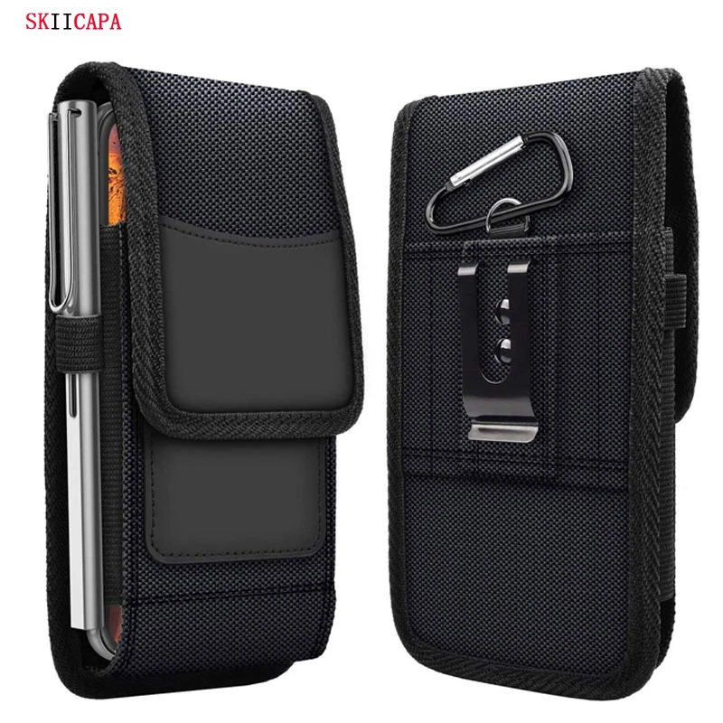 Phone Pouch for Xiaomi POCO X3 NFC 10TPro Case Belt Clip Holster Oxford cloth Card Pouch for Redmi Note 9S Pouch Cover Belt Clip
