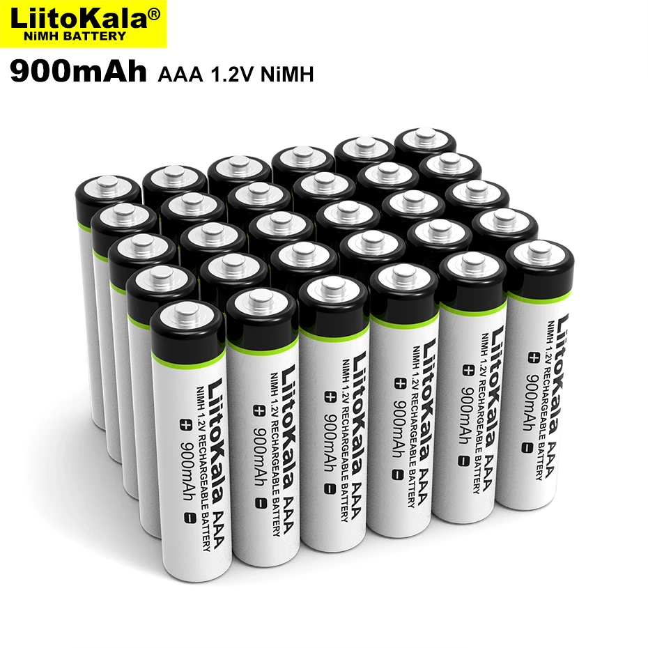 4-24PCS LiitoKala Original AAA NiMH Battery 1.2V Rechargeable Battery 900mAh For Flashlight, Toys