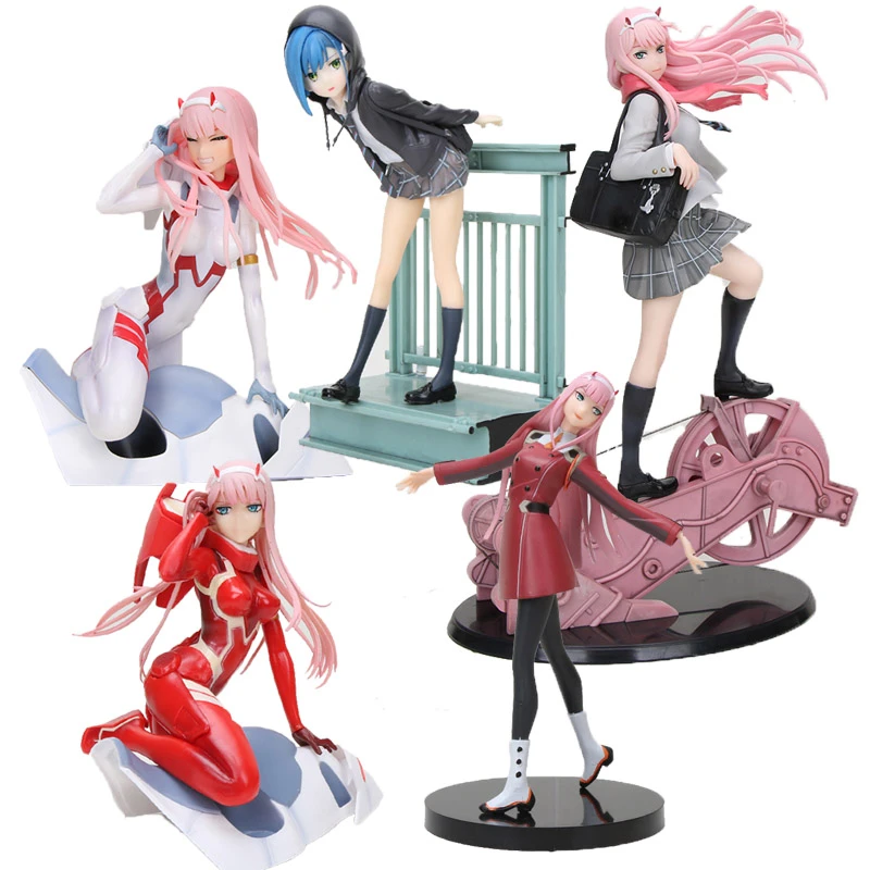 Anime DARLING in the FRANXX Figure Toy DARLING in the FRANXX Zero Two 02 Ichigo PVC Action Figure Model Toys