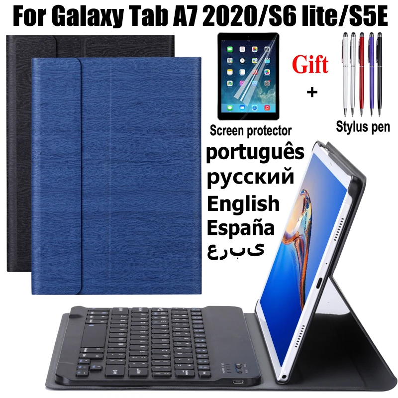 Keyboard Case for Samsung Galaxy Tab A7 2020 S6 lite 10.4 s5e 10.5 Bluetooth Keyboard Leather Cover