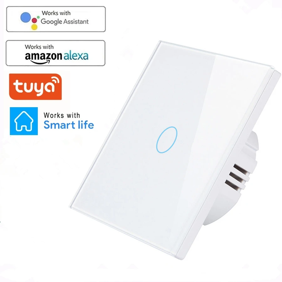 WIFI Wall Touch Sensor Switch EU RF433+ WIFI Smart Light Switch 1 2 3 Gang 220V Tuya Smart Home Kit Support Alexa Google Home