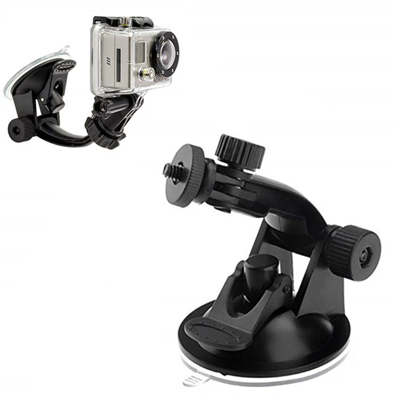 Glass Suction cup action camera sport Cam Tripod Mount for car record holder stand Bracket for gopro hero8 7 6 5 yi2 accessories