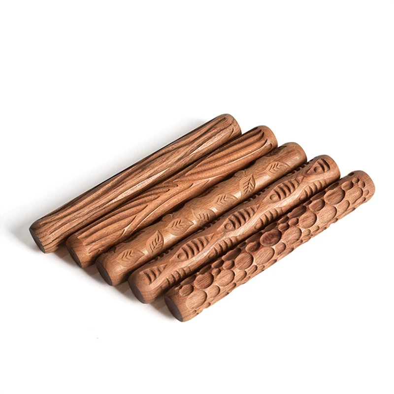 Ceramic tools wood carving pottery wood texture mud roller embossed embossed pattern embossed rod mud roll