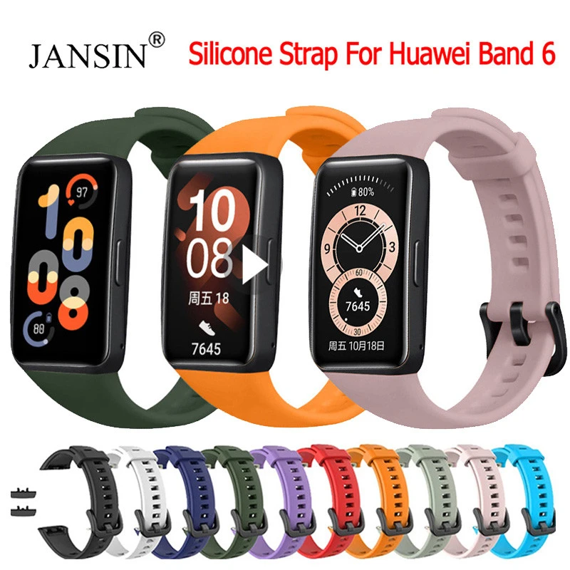 Silicone Band Strap For Huawei Band 6 Smart Wristband Band 6 Pro Bracelet Replacement Strap For Huawei Honor band 6 Watchband