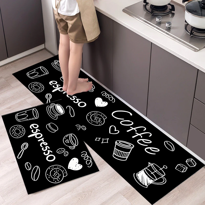 Modern Cartoon Entrance Doormat 3D Printed Kitchen Mat Home Living Room Balcony Washable Mats Bedroom Bedside Area Anti-Slip Rug