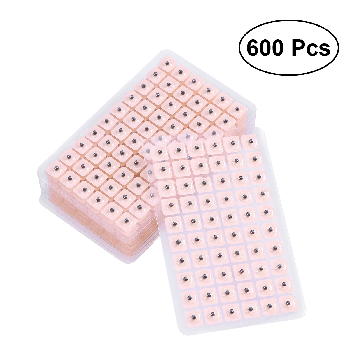 600pcs Disposable Press Needle Ear Seeds Acupuncture Vaccaria Plaster Bean Massagee Multi-Condition Ear Seed Acupressure Kit