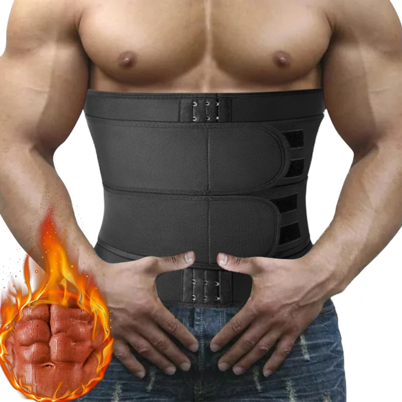 Men Weight Loss Waist Trainer Corset Slimming Body Shaper Fitness Belt Sauna Sweat Trimmer Modeling Straps Compression Girdle