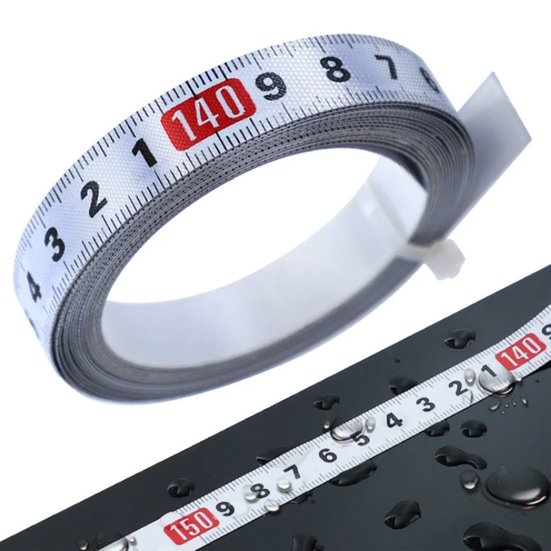 1-5m Stainless Steel Miter Track Tape Measure Self Adhesive Metric Scale Ruler Rust-Proof Durable and Wear-Resistan Ruler