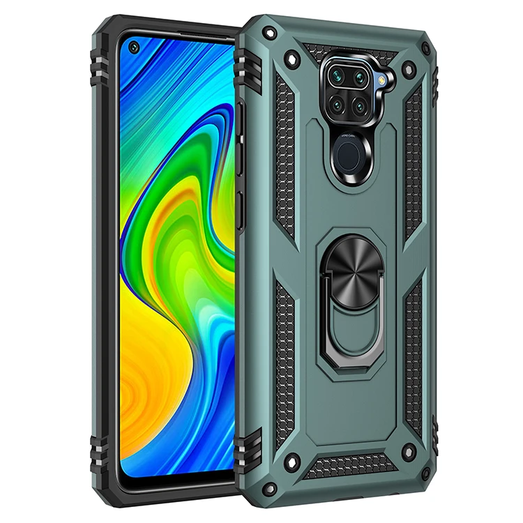 Armor Shockproof Phone Case For Xiaomi Pocophone Poco X3 NFC Redmi Note 9 9S Pro MAX Anti-Fall Finger Ring Holder Magnetic Cover