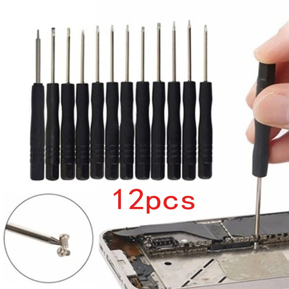 12Pcs Kit Screwdriver Set Eyeglasses Watch Phones Opening Pry Mobile Phone disassembly tool kit Set For Iphone Samsung Accessory
