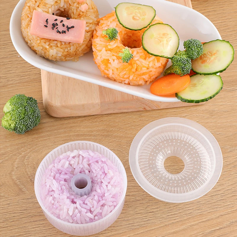 Donut Round Rice Ball Mold Non-Stick Sushi Maker DIY Easy Rice Ball Press Mold Children's Baby Bento Set Kitchen Accessori