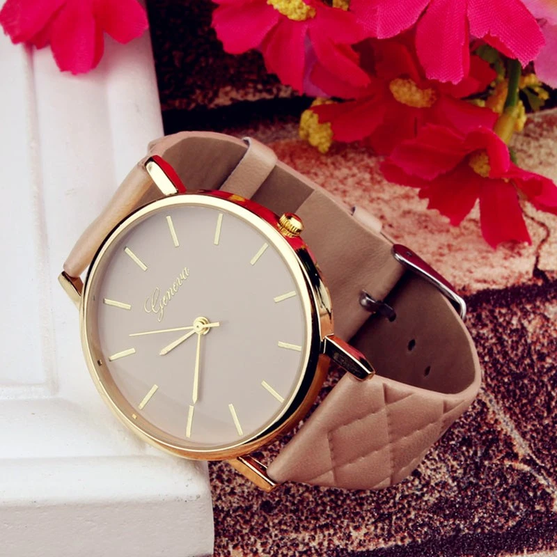 orologio donna Geneva Women's Watch Mesh Leather Strap Women's Watch Fashion Dial Dial Ladies Watch relojes quarzo reloj mujer