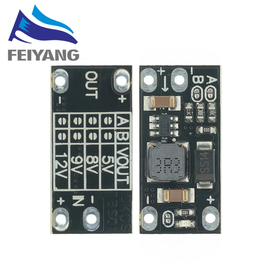 2pcs Newest Multi-function Mini Boost Module Step Up Board 5V/8V/9V/12V 1.5A LED Indicator Diy Electronic Voltage Module