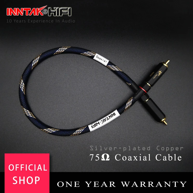 1PCS 75Ohms Silver-plated copper Professional HD digital coaxial Cable Self-locking RCA to RCA Audio cable For DAC TV / 0.2M- 5M