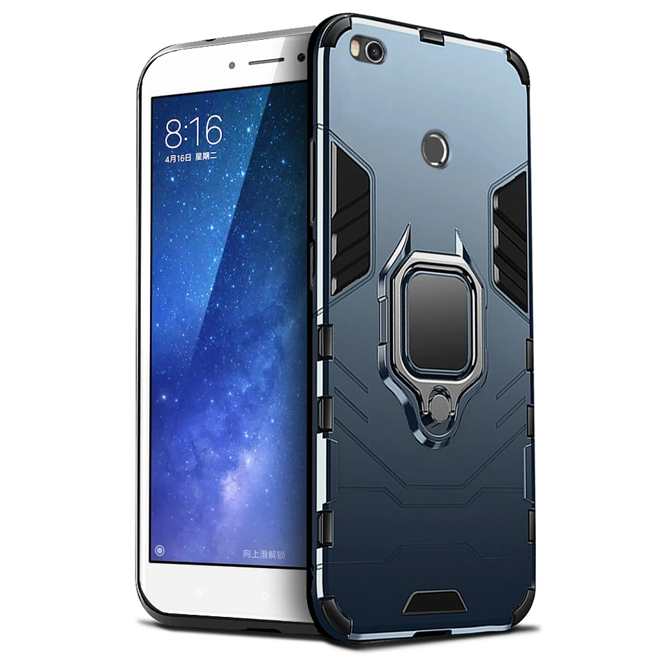Luxury Armor Shockproof Case For Xiaomi Max 2 Phone Case Back Cover For Mi Max 2 Silicone Holder Case xiaomi Mi Max 2