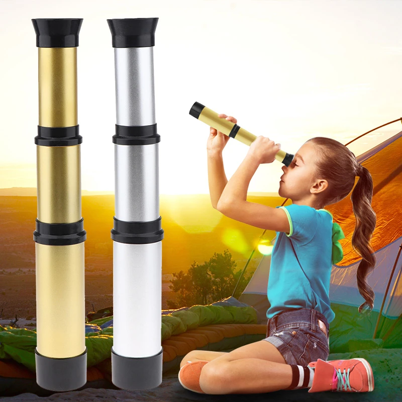 35mm Vintage Handheld Zoomable Monocular Telescope Lightweight Pirate Spyglass Gifts For Kids Children Outdoor Camping Advanture