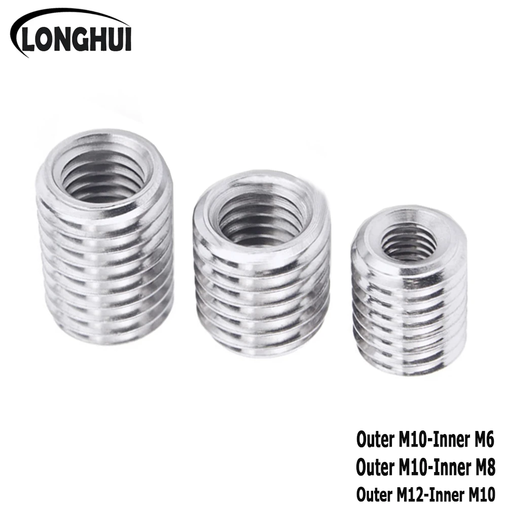 5PCS 10PCS M6-M8 M6 to M10/ M8 to M10/M10 to M12 / M14 inside outside thread hollow pipe coupler conveyor Splitter adapter screw