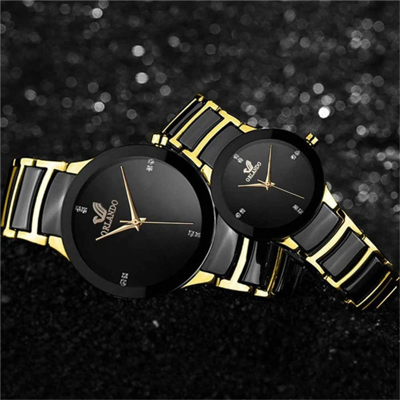 2021 Couple Watches Men Stainless Steel Quartz Watch Relogio Masculino Male Fashion Casual Business Wristwatch Women Clock Hot