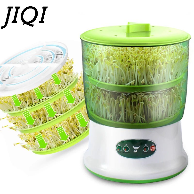 Intelligent Bean Sprouts Maker Thermostat Green Vegetable Seeds Growth Bucket Automatic Electric Sprout Buds Germinator Machine