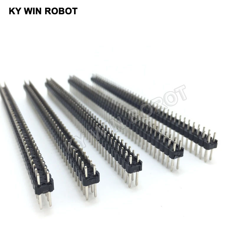 10pcs 80 Pin 2x40 Single Row Male 2.54 Breakable Pin Header Connector Strip