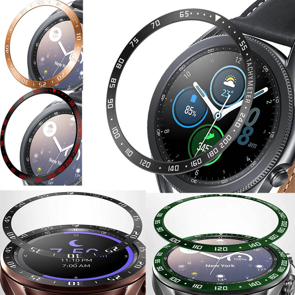 steel Bezel Ring Metal Cover for Samsung Galaxy Watch 3 45mm 41mm strap Adhesive case Smart Watch Galaxy Watch3 Accessories new