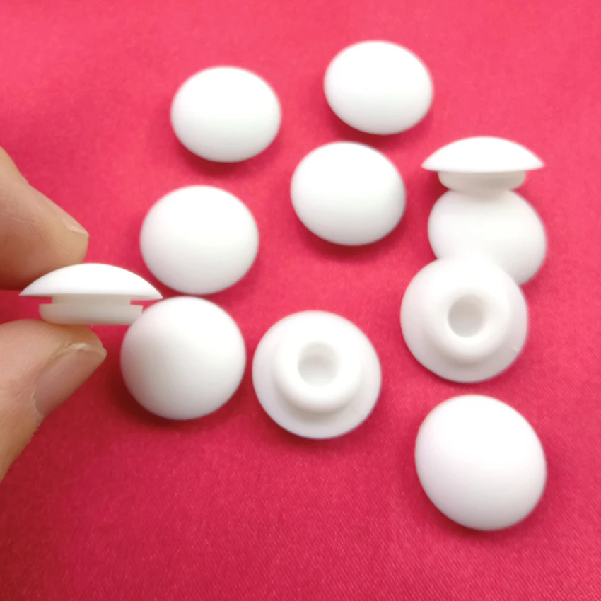 White / Black Snap-on Hole Plugs Silicone Rubber Blanking End Caps Pipe Tube Inserts Seal Stopper 9.5mm