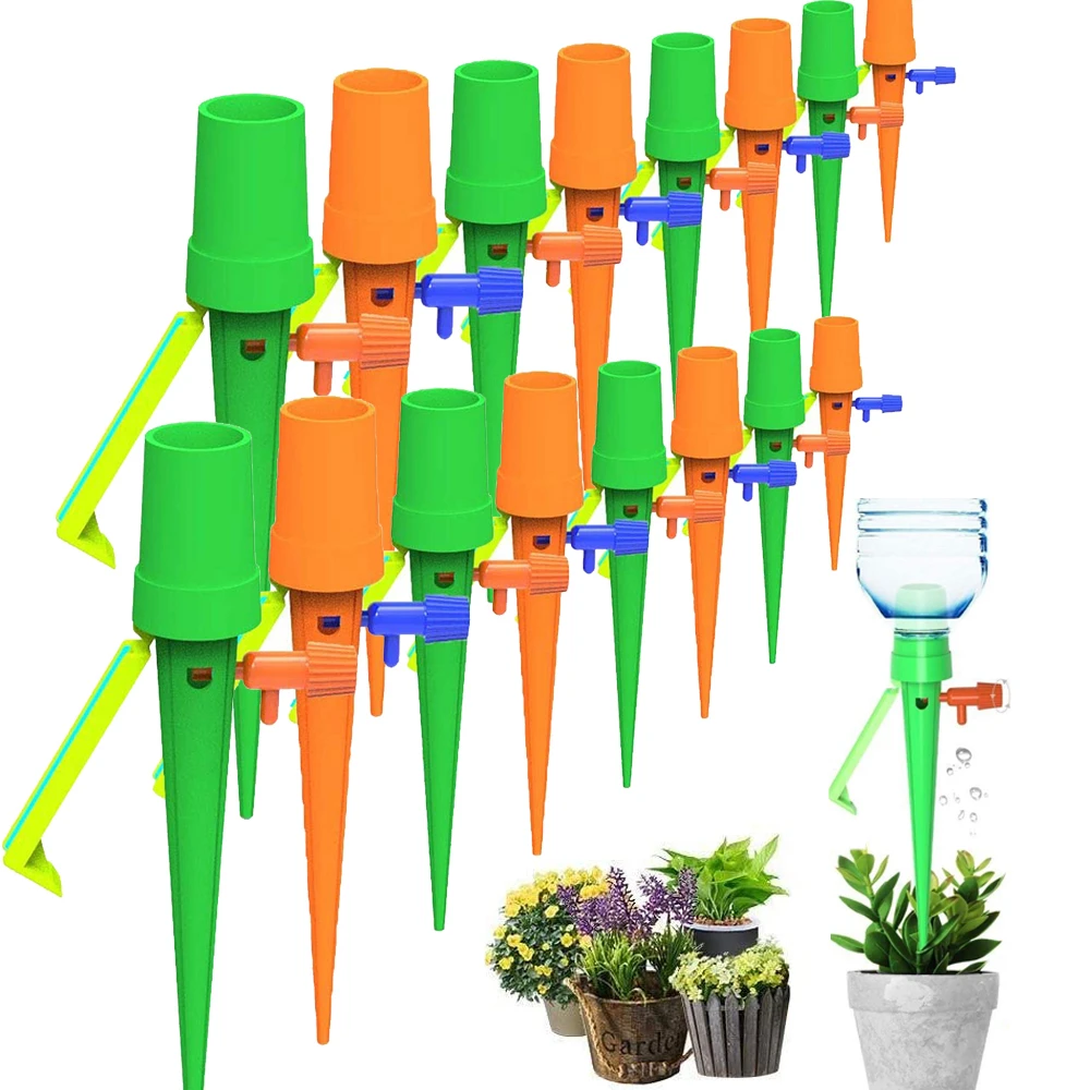 72/36/24/6pcs Auto Drip Irrigation System Automatic Watering Spike Garden Plants Flower Indoor Outdoor Waterers Bottle Dripper