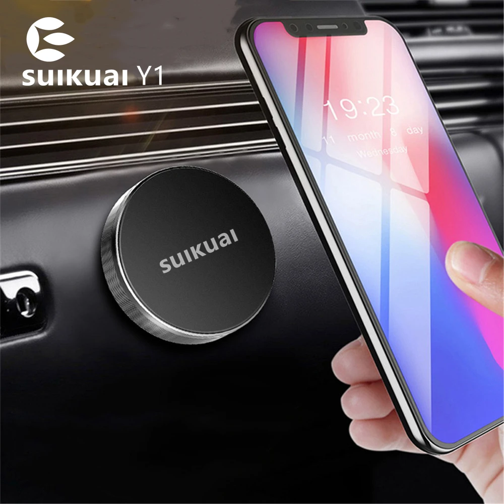 Suikuai Y1 Magnetic Car Phone Holder Stand In Car for IPhone Xiaomi Magnet Mount Cell Mobile Phone Wall Nightstand Support GPS