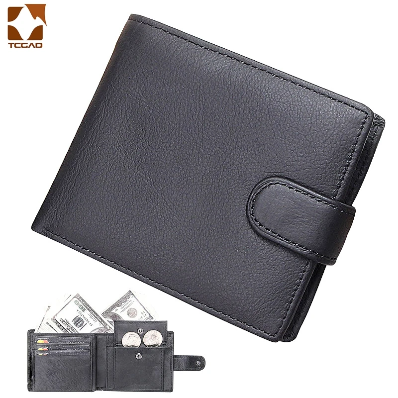 Men's wallet made of genuine leather wallet Short Hasp carteira masculina Purse 2021 luxury male billetera hombre erlek czdan