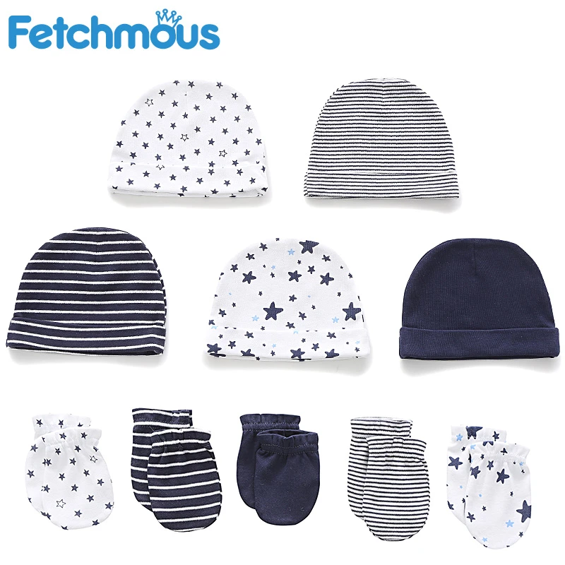 Baby Boy Girl Hat + Gloves Set Winter Warm Cotton Beanies Stuff Toddler Infantil Accessories Newborn Photography Props Fetchmous