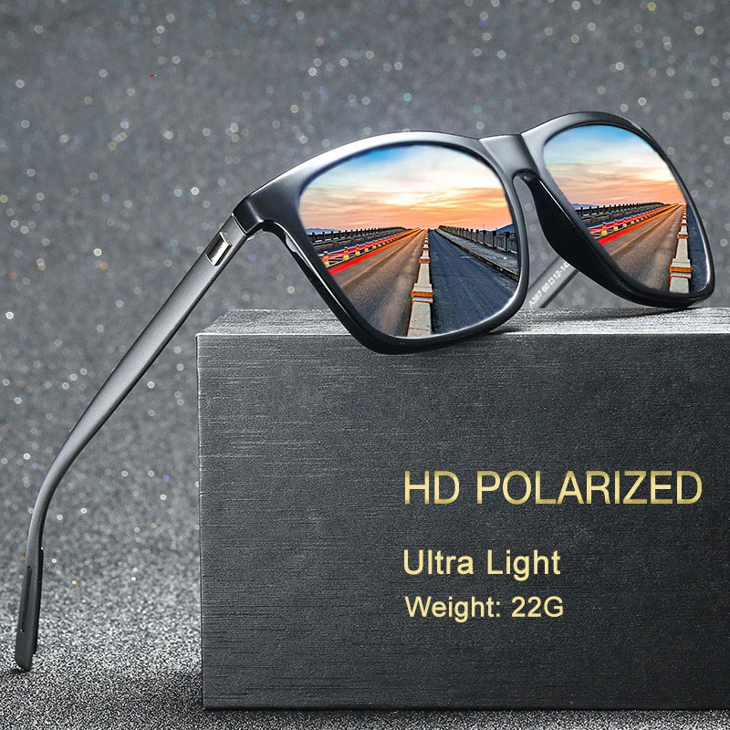 Aluminum Magnesium Polarized Men Sunglasses Mirror Square Sun Glasses Brand Male Women Driving Glasses UV400 Eyewear Shades