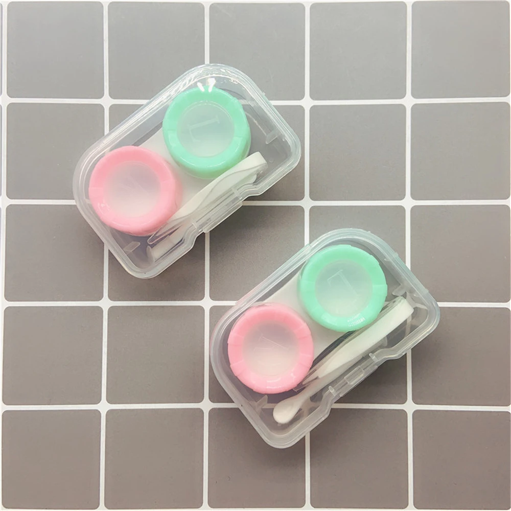 Simple Contact Lens Case Box Eyewear Accessories Cute Travel Box Container For Lenses