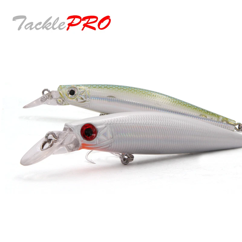 TacklePRO M20 1Pcs Black Minnow Artificial Floating Fishing Lure 100mm 15.6g Fish Lures Hard Bait Pesca Fishing Tackle 6 Colors