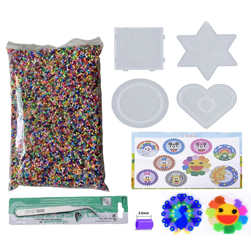 2.6mm Mini Hama Beads Fuse beads Set Puzzles Toy 24 48 72 color  Hama Beads Diy Puzzles High Quality Handmade Gift children Toy