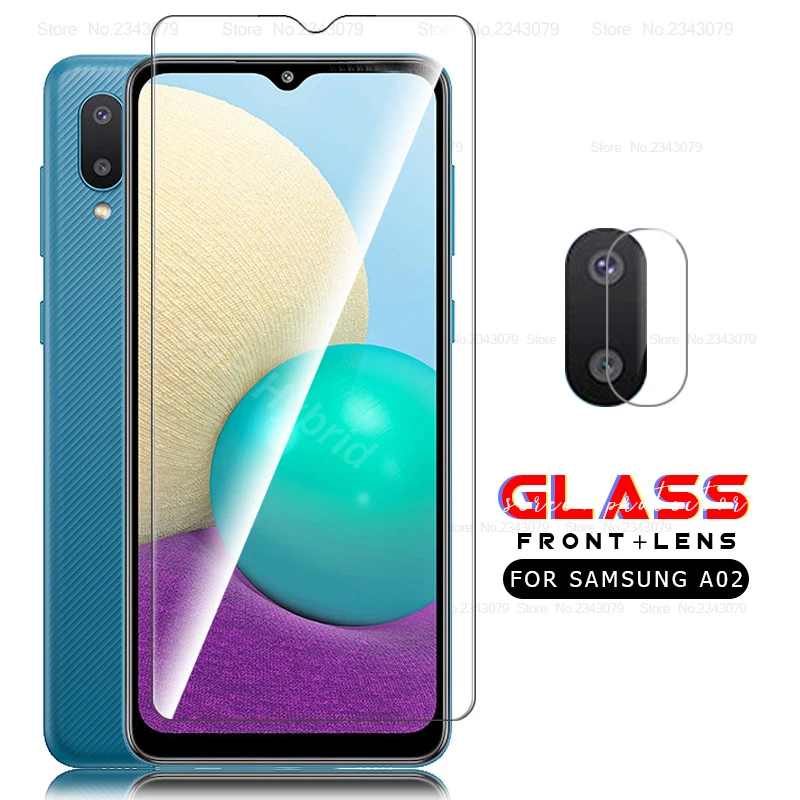 For Samsung A02 Glass camera lens protective cover For Samsung Galaxy A02 A 02 A022F 6.5'' Tempered Glass sansung coque fundas