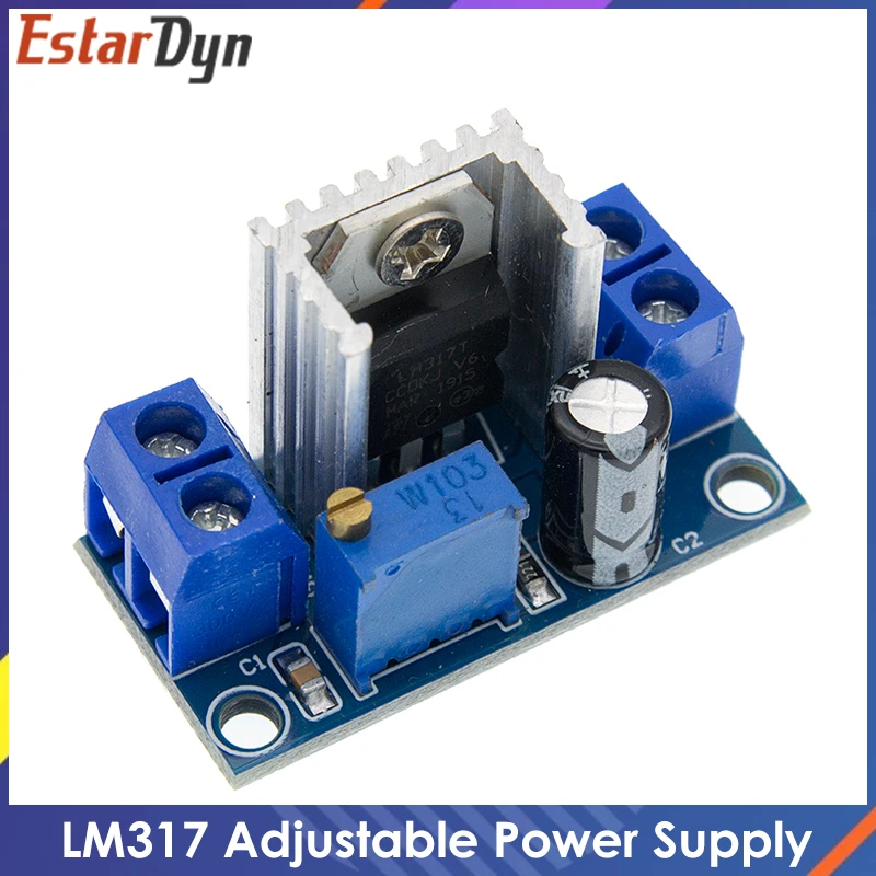 LM317 Adjustable Voltage Regulator Power Supply LM317 DC-DC Converter Buck Step Down Circuit Board Module Linear Regulator